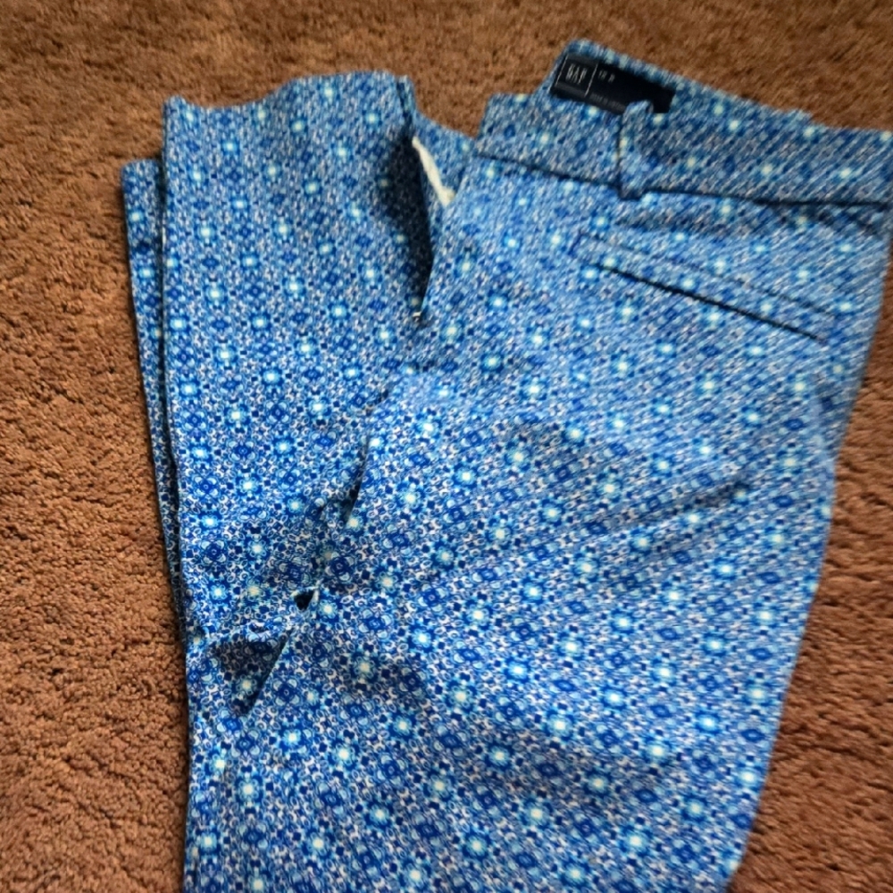 Blue Patterned Pants